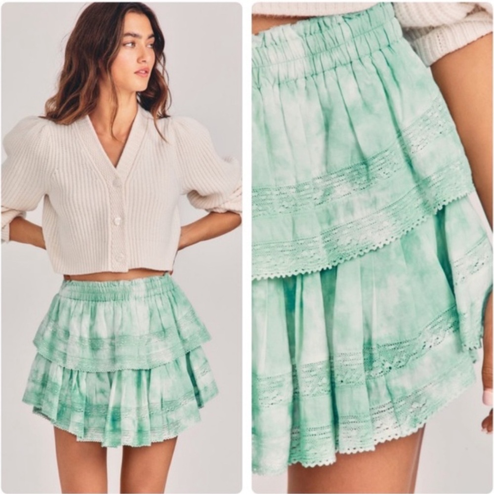 LoveShackFancy Ruffle Mini Skirt
JADE MIST HAND DYE / S